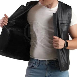 Chaleco de cuero premium para hombre, para motociclismo, moda casual y uso diario al aire libre, estilo cómodo. - Product Image 4