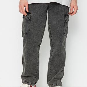 Pantalon Cargo personnalisé pour hommes délavé à l'acide avec ceinture extensible Design fonctionnel Options de broderie et d'impression d'étiquettes personnalisées - Product Image 1