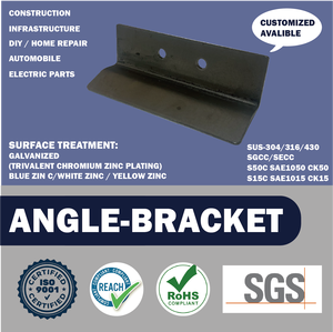 Support d'angle en acier au carbone/acier pour la construction, l'automobile et le bricolage, fabrication OEM/ODM. - Product Image 1