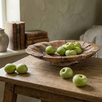 Nieuwe moderne minimalistische groothandel rustieke massief teakhouten wortelgesneden fruitschaal decoratieve centerpiece tafelschaal huisdecoratie artikelen