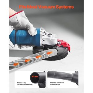 Universal 4-5 Inch Grinding Dust Shroud for <b>Angle</b> <b>Grinder</b> Surface <b>Grinder</b> 6 Clamping Washers Connects Vacuum Unit Guard Shield - Product Image 4