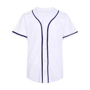 Maillots de baseball de compétition style professionnel, en polyester de qualité supérieure, matière performante, patte de boutonnage traditionnelle, maille respirante - Product Image 1
