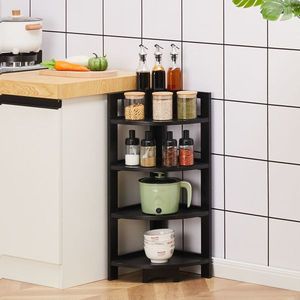 Estante Esquinero de Madera de 4 Niveles, Multiusos, para Hogar, Oficina o Baño, Ideal para Espacios Pequeños - Product Image 3