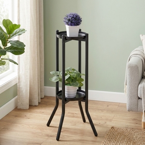 Home Storage Elevated Plant Stand for Garden Patio Multi-function Balcony Flower Pot <b>Shelf</b> Rack Storage Organizer Metal Iron - Product Image 2