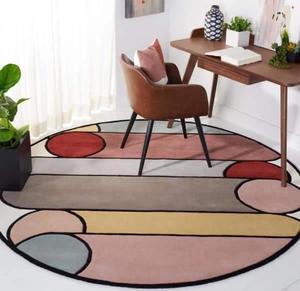 Alfombra Acolchada Premium Hecha a Mano |   Alfombra Moderna con Diseño Geométrico Abstracto |   Alfombra de Lujo Antideslizante de Mezcla de Lana para Decoración de Sala de Estar - Product Image 1