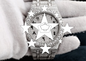 Reloj de Lujo Unisex de Acero Inoxidable, Esfera de 39 mm, Movimiento Mecánico Analógico, Moissanita, Fecha Automática, Cristal de Zafiro, Luminoso, Plegable - Product Image 6