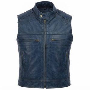 Wholesale Classic Western Leather Vest For Men Summer Casual Outerwear Breathable Design Durable Stitching Mens Elegant Casual - Product Image 6