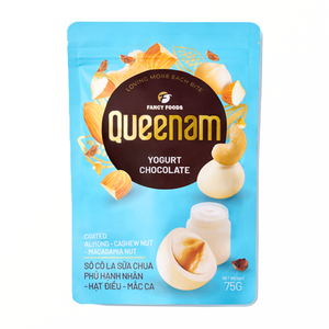 ช็อกโกแลตเคลือบโยเกิร์ตแบบดรากี ฮาลาล อร่อย หวานฉ่ำ ขายส่ง รับผลิตแบบ OEM/ODM ขนมหวาน 75 กรัม ช็อกโกแลตเคลือบอัลมอนด์ เม็ดมะม่วงหิมพานต์ และแมคคาเดเมีย - Product Image 1