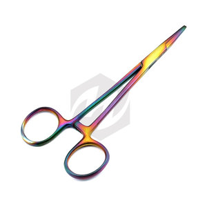 Pinces à moustiques à pointe droite en acier inoxydable, couleur arc-en-ciel, instruments chirurgicaux dentaires pour salle d'opération et usage clinique - Product Image 2