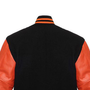 Chaqueta de Cuero Varsity Letterman de Último Diseño 2026 para Hombre, Piel de Oveja Auténtica con Cuello Varsity en Negro Terrance y Rojo - Product Image 5