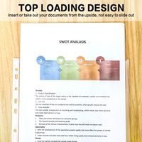 Protège-documents robustes anti-reflets 8,5x11 pouces pour classeur à 3 anneaux, format lettre, avec trous renforcés