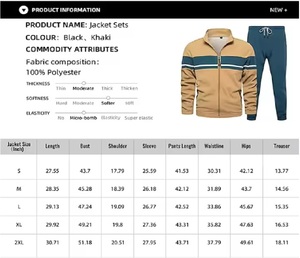 Conjunto de Sudadera y Pantalones Deportivos Casuales para Hombre, Traje Deportivo para Correr, Pantalones con Cierre Completo, Chaqueta Deportiva con Bolsillos - Product Image 6