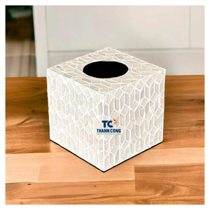 Proveedor de Decoración Personalizada, Caja de Pañuelos de Nácar, Estilo de Regalo de Lujo, Cubierta de Caja de Pañuelos de Nácar, Vietnam - Product Image 1