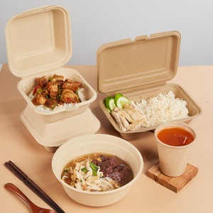 ภาชนะแบบมีบานพับ8 "x 8" สำหรับบรรจุอาหารจากโรงงานประเทศไทย