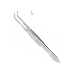 Fabricación directa de fábrica al por mayor precio IRIS FORCEPS (1x2 dientes, fórceps de apósito de acero inoxidable medio curvo quirúrgico - Product Image 2