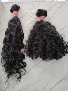 Yamuna Enterprises - Cabello Rizado Natural Virgen de Templo del Sur de la India, Doble Trama, sin Procesar, 16 y 20 Pulgadas - Product Image 3