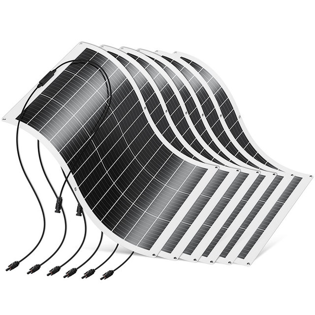 Flexible Solar Panels 150W Waterproof Monocrystalline Solar Panel Camping RV Home Charge 12V for Home RV Yacht Boat Car