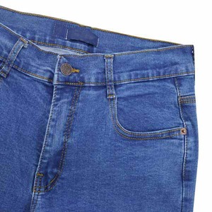 Pantalon en jean cargo épais pour homme, coupe ample, multi-poches, couleur unie, jean de travail durable, pantalon de charpentier en denim - Product Image 2