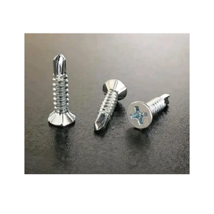 Emballage personnalisé Matériau en acier oxyde noir Botte plate Vis autoperceuses à tête ovale à entraînement hexagonal Personnalisable - Product Image 1