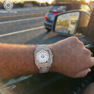 Montre de luxe Charm Jewells en acier inoxydable 40 mm avec accents de diamants, verre saphir, mouvement mécanique analogique, date automatique, étanche - Product Image 2