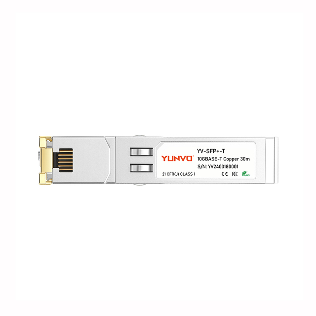 YUNVO 10G RJ45 SFP Copper Module 10G/5G/2.5G/1.25G RJ45 Port Transceiver 10GBase-T RJ45 Cat6a/7 Ethernet Wireless LAN for FTTX