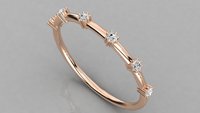 Anillo de Compromiso Clásico para Mujer, Chapado en Oro Rosa de 10K, con Diamantes Cultivados en Laboratorio, Engaste de Garras, Certificado IGI