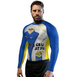 Camiseta Deportiva de Manga Larga para Hombre, Sublimada, de Secado Rápido, con Spandex y Poliéster, para Artes Marciales Mixtas (Gru Jitsu) - Product Image 1