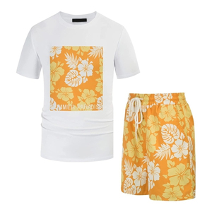 Conjunto de Camiseta Polo y Pantalones Cortos para Hombre, Diseño Color Block, Tejido de Punto, Secado Rápido, Estilo Deportivo Casual de Verano, Logotipo Personalizado - Product Image 5