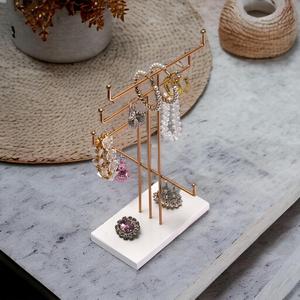 Stylish Multi Arm Jewelry Organizer Stand With Tiered Hooks <b>Bracelet</b> Earring Holder Stable Smart Space Saving Vanity Display - Product Image 1