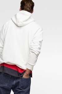 เสื้อฮู้ดแคชเมียร์ผู้ชายขายส่ง น้ำหนัก 280-360 กรัม เสื้อฮู้ดเรียบง่าย สวมใส่สบาย สีขาว - Product Image 2
