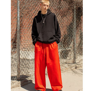 Pantalones de chándal anchos de forro polar grueso para hombre, ideales para invierno, estilo jogger urbano, de alta calidad - Product Image 4