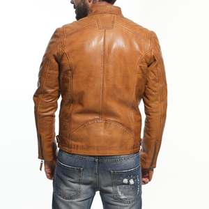 Best Quality <b>Men's</b> Genuine <b>Leather</b> <b>Jacket</b> for Fall and Winter High Street Style Plain Dyed with OEM Service Online Sale - Product Image 6