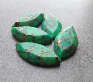 Turquesa Verde Facetada, Cabujón Marquise, Gema Calibrada, Piedra Suelta para Joyería, Anillo, Colgante - Product Image 4