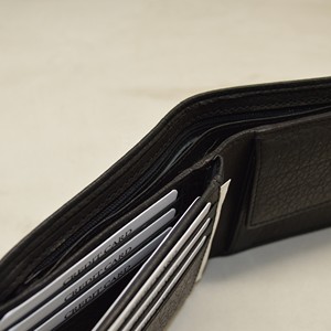 <b>Men's</b> Genuine Leather Slim Bifold <b>Wallet</b> Minimalist Short Length Fold Closure Daily Use Short Length Open Customizable OEM - Product Image 6