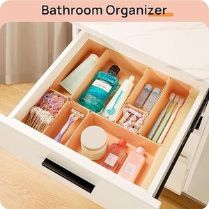 Set di 25 Organizzatori in Plastica per Cassetti, 4 Misure Versatili, Vassoi Organizzatori per Trucchi e Contenitori per Bagno e Camera da Letto - Product Image 3