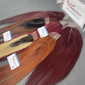 Extensions de cheveux humains vietnamiens en gros, couleur tendance, closure en dentelle HD 2x6, perruque de cheveux - Product Image 1