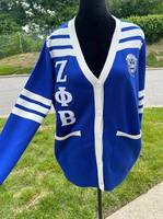 Pull cardigan en acrylique fin pour l'hiver Zeta Phi Beta avec col en V