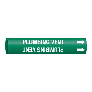 Marqueur de tuyau Brady Snap-On pour l'identification des conduites de ventilation de la plomberie industrielle - Product Image 3