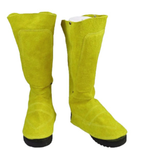 Veste de protection pour les jambes en cuir de vachette pleine fleur de qualité supérieure, résistante, certifiée CE, protection contre le feu, anti-chaleur 1000°C - Product Image 6