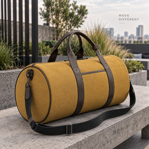 Durable Canvas Travel Duffle <b>Bag</b> with Zipper Closure Shoulder Strap | Portable Outdoor Luggage for Weekend Trips Everyday Use - Product Image 3