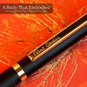 ปากกาลูกลื่นพรีเมียมดีไซน์หรูหรา ผิวด้าน คุณภาพสูง Pierre Cardin Kriss Japan สีดำ โลหะ สำหรับโปรโมชั่น หัวปากกา 0.7 มม. - Product Image 5