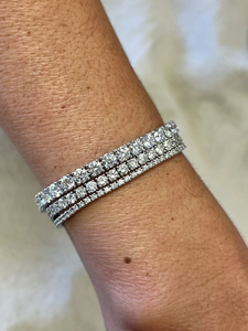 Tennis Bracelet Women's Round Diamond Channel <b>Set</b> <b>Gold</b>/Silver Plated Alloy Classic Wedding Gift IGI Certified Jewelry - Product Image 4