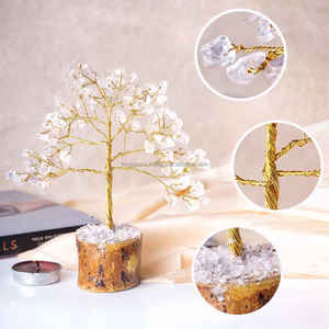 En gros Naturel Clair Quartz Gemme Arbre M-SEAL Base En Bois pour Amour Décor À La Maison Pierre Semi-Précieuse Artisanat pour Feng Shui Reiki - Product Image 6