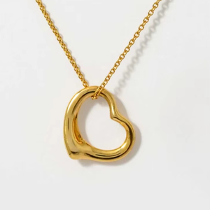 Elegante Collar con Colgante de Diamante Cultivado en Laboratorio en Forma de Corazón, Oro Amarillo de 14K, Engaste Pavé, Joyería Fina de Lujo para Mujer, Uso Diario - Product Image 1