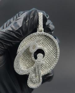 Pendentif en diamant argenté, directement de l'usine, pour mariages, anniversaires et cadeaux, disponible au prix d'exportation - Product Image 1