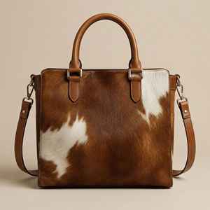 Sac fourre-tout en cuir véritable fait main pour femme, en cuir de vachette, de luxe, à porter à l'épaule, tendance, ouvert, été LHTB-0129 - Product Image 4