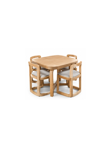 Trending Modern Solid Wood <b>Dining</b> Table <b>4</b> Seater Rectangle Mid Century Style Durable Stable Furniture <b>Set</b> for Home Restaurant - Product Image 1