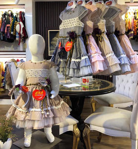 Robe de bébé en coton à rayures, nouveau design décoratif en coton, avec bandeau, dernière tenue disponible en 6 couleurs - Product Image 6