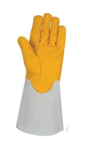 Holy Signs International Leather Welding <b>Gloves</b> Cotton Lined Straight Thumb Molten Metal Splash Resistant TIG Use Blue Test <b>Type</b> - Product Image 2