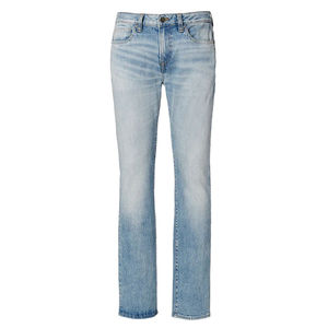 Pantalones de mezclilla lavados estilo High Street para hombre, color caqui, corte ajustado, con cierre de cremallera y botón de alta calidad, 100% algodón - Product Image 4